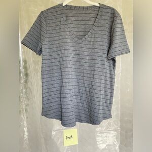 Lululemon Women's V-neck Striped T-shirt